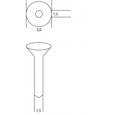 Śruby korowe dł. 7 mm śr. 1,5 mm