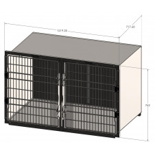Klatka stand. 1219.2 x 762.0/914,4 x 717.6 mm, 2  drzw.