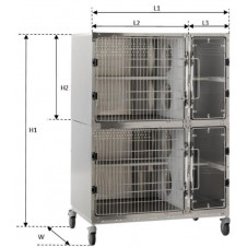 Klatki dla kotów Stainless Steel Double Cat Suite